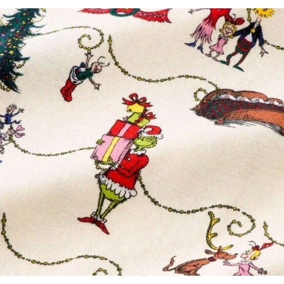 Hanna Andersson Pajamas Christmas Holiday The Grinch PJ Set Adult Size Small - Picture 3 of 14